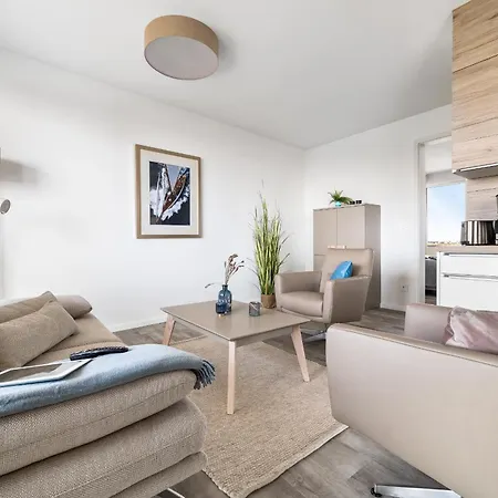 Beachwavethree- 2og, Barrierearm, Meerblick, Balkon, Kamin, Sauna Apartment *