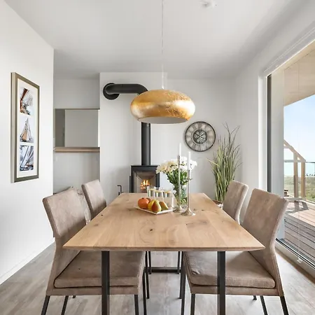 Beachwavethree- 2og, Barrierearm, Meerblick, Balkon, Kamin, Sauna Lejlighed Olpenæs