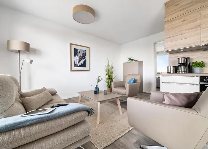 Beachwavethree- 2og, Barrierearm, Meerblick, Balkon, Kamin, Sauna Appartement *