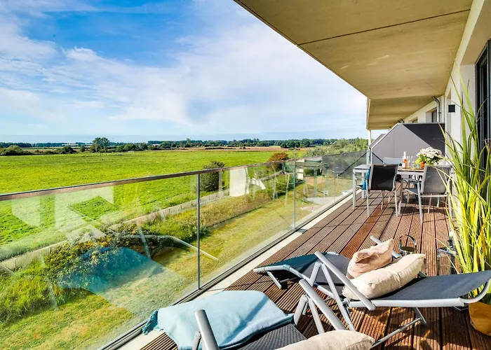 Beachwavethree- 2og, Barrierearm, Meerblick, Balkon, Kamin, Sauna Appartement