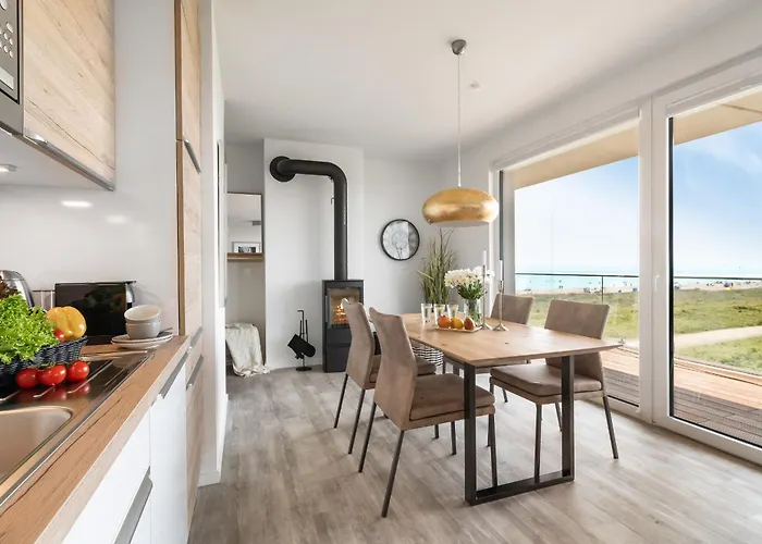 Beachwavethree- 2og, Barrierearm, Meerblick, Balkon, Kamin, Sauna Appartement *